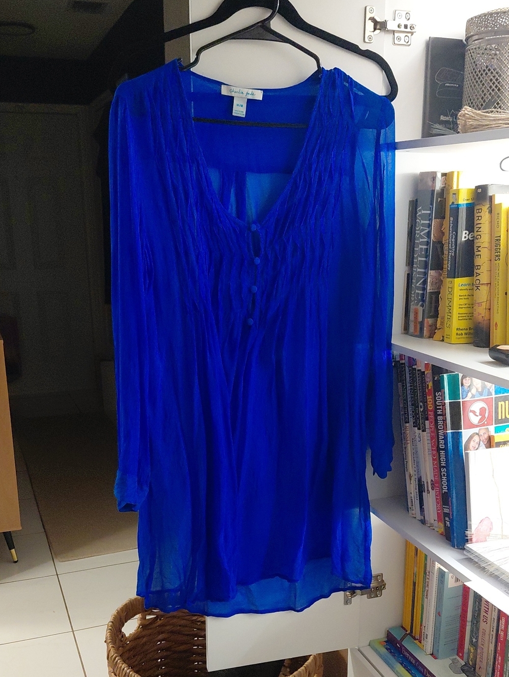 charlie jade cobalt blue camisole top